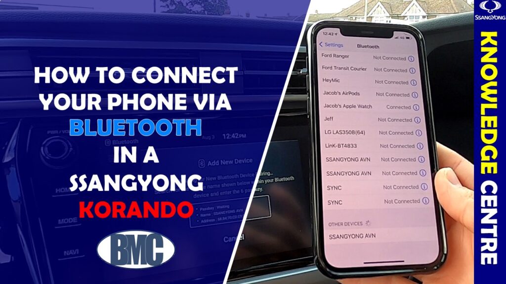 How do I Bluetooth my phone to my SsangYong?